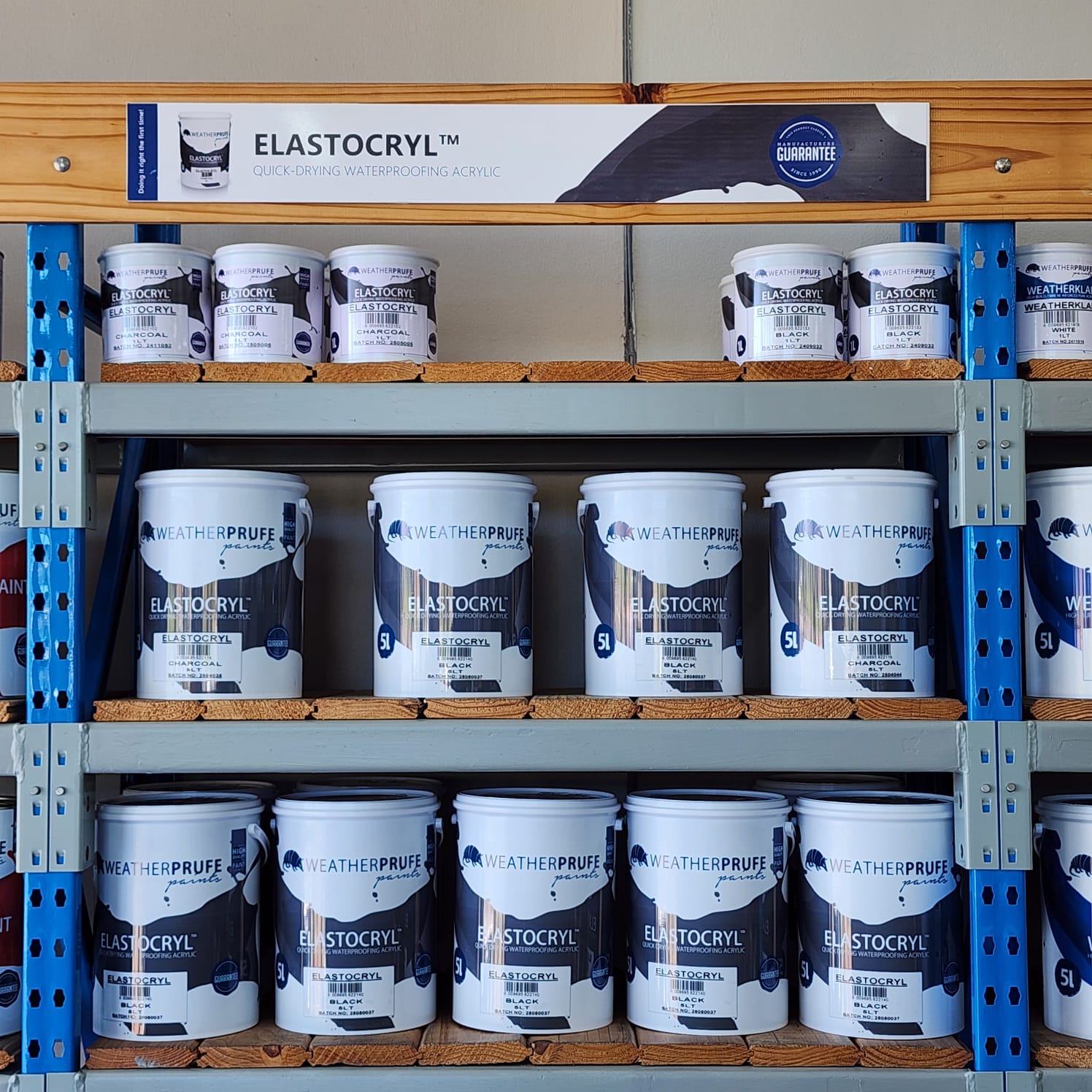 Exterior wall painted with WeatherPrufe paint designed to withstand strong West Coast winds and sea spray