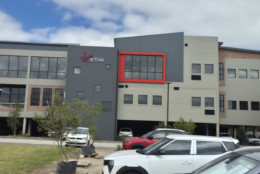 Exterior view of Virgin Active George repainted with WeatherPrufe Weatherseal for a bright, durable finish.