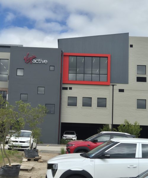 Exterior view of Virgin Active George repainted with WeatherPrufe Weatherseal for a bright, durable finish.